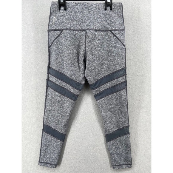 Zella Athletic Leggings Women's Sz M Gray Heather Stretch Pocket Stripe Stretch - Picture 7 of 12